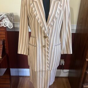 Vintage Christian Dior Skirt Suit..Linen